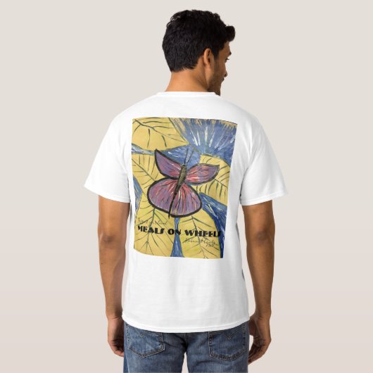 Steun Uw Lokale maaltijden op Wielen, RCo. NC T-shirt (Achterkant volledig)