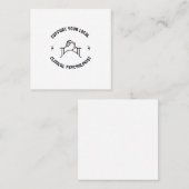 Steun uw lokale psycholoog vierkante visitekaartje (Voorkant / Achterkant)