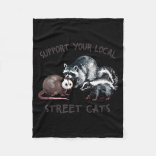Steun uw lokale straatkatten in het wild fleece deken