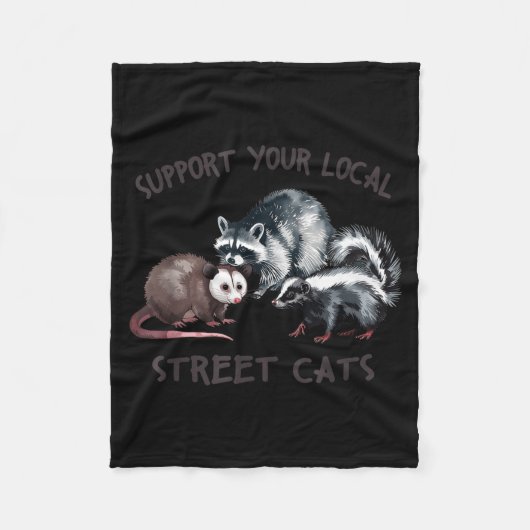 Steun uw lokale straatkatten in het wild fleece deken (Voorkant)