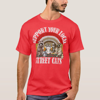Steun uw lokale straatkatten vintage 1 t-shirt