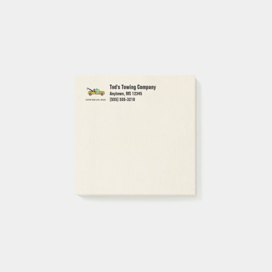 Steun uw lokale takelwagen met aangepaste takelwag post-it® notes (Voorkant)