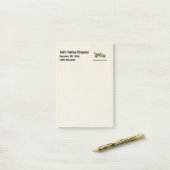 Steun uw lokale takelwagen met humor    post-it® notes (Op bureau)