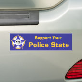 Steun Uw Politie Staat Bumpersticker (Op auto)