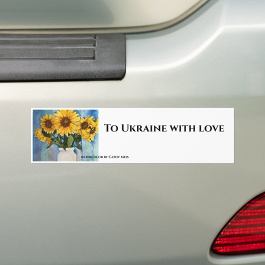 Steun van de Bumpersticker aan Oekraïne (Op auto)