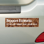 Steun voor bacteriën bumpersticker (Op auto)