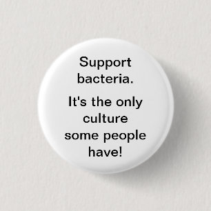 Steun voor bacteriën ronde button 3,2 cm