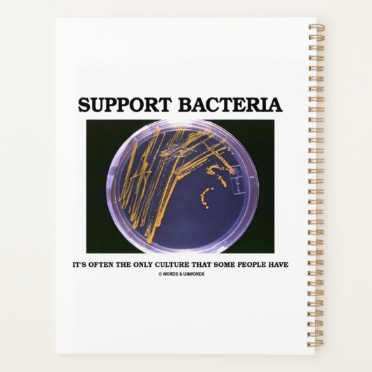 Steun voor bacteriën vaak slechts cultuur Sommige Planner (Achterkant)