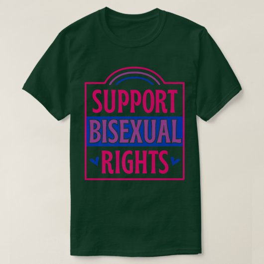 Steun voor biseksuele Rechten LGBTQ Bi Ally Flag R T-shirt (Design voorkant)