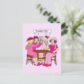 Steun voor borstkanker Hartelijk dank voor Dames i Briefkaart (Staand voorkant)