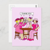 Steun voor borstkanker Hartelijk dank voor Dames i Briefkaart (Voorkant / Achterkant)