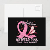 Steun voor borstkanker in oktober Draag we Briefkaart (Voorkant / Achterkant)