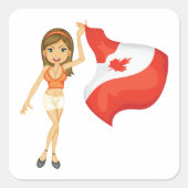Steun voor Canada Square Sticker (Voorkant)