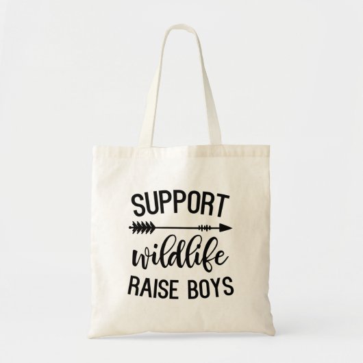 Steun voor Canvas tas van Wildlife Raise Boys (Voorkant)