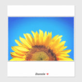 Steun voor de blauwe hemelgele zonnebloem in Oekra Sticker (Vel)