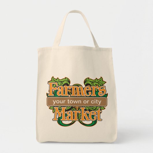 Steun voor de boerenmarkt tote bag (Voorkant)