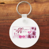 Steun voor de genezing, borstkankervoorlichting sleutelhanger (Voorkant)