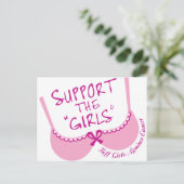 Steun voor de meisjes briefkaart (Staand voorkant)
