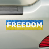 Steun voor de Oekraïense vlag Glitter Sparkles Bumpersticker (Op auto)