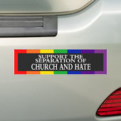 Steun voor de scheiding van kerk en staat bumpersticker (Op auto)