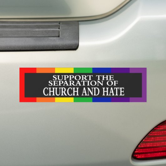 Steun voor de scheiding van kerk en staat bumpersticker (Op auto)