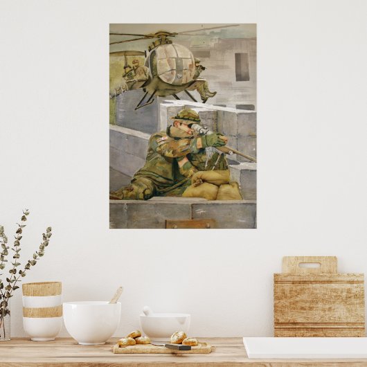 Steun voor de speciale troepenmacht van het milita poster (Keuken)