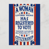  steun voor de stemrechten van vrouwen briefkaart (Voorkant)