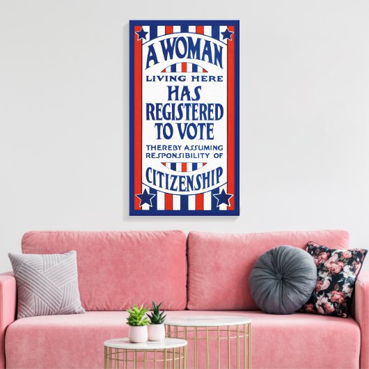  steun voor de stemrechten van vrouwen canvas afdruk (Insitu (Woonkamer))