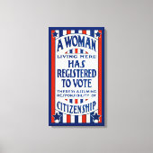  steun voor de stemrechten van vrouwen canvas afdruk (Voorkant)