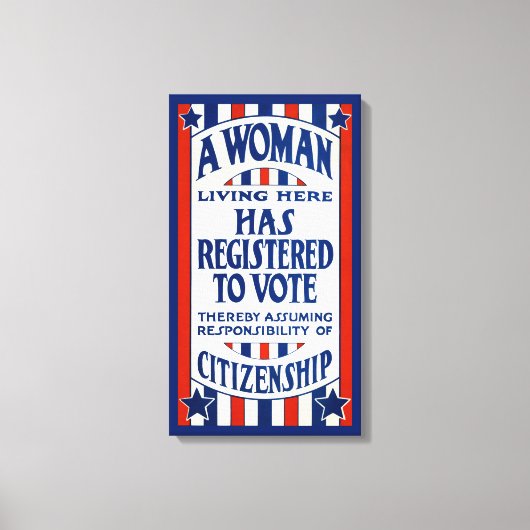 steun voor de stemrechten van vrouwen canvas afdruk (Voorkant)