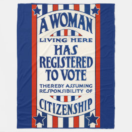  steun voor de stemrechten van vrouwen fleece deken