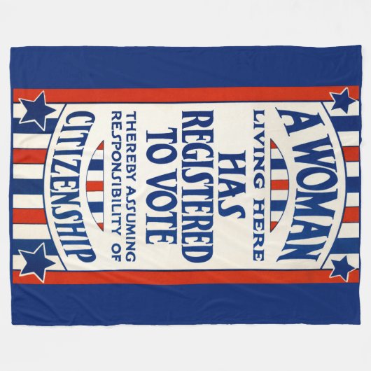 steun voor de stemrechten van vrouwen fleece deken (Voorkant (Horizontaal))