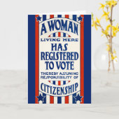  steun voor de stemrechten van vrouwen kaart (Gele Bloem)