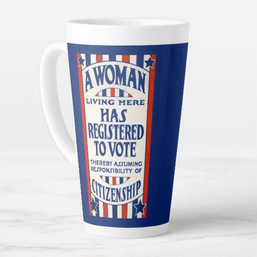  steun voor de stemrechten van vrouwen latte mok (Linkerhoek)