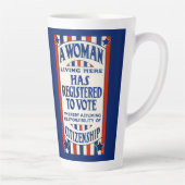 steun voor de stemrechten van vrouwen latte mok (Rechts)