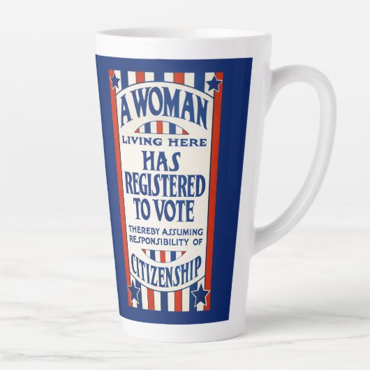  steun voor de stemrechten van vrouwen latte mok (Rechts)