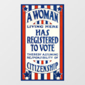  steun voor de stemrechten van vrouwen raamsticker (Vel)