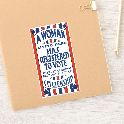  steun voor de stemrechten van vrouwen sticker (Notitieboek)