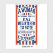  steun voor de stemrechten van vrouwen sticker (Vel)
