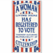  steun voor de stemrechten van vrouwen sticker (Voorkant)