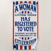 steun voor de stemrechten van vrouwen strandlaken (Voorkant)