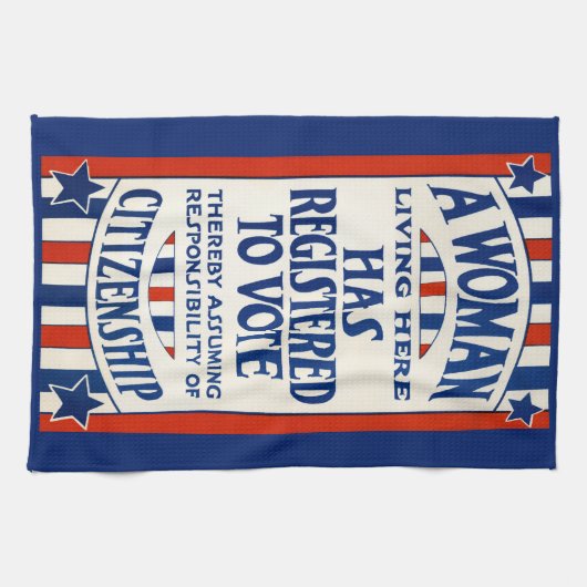  steun voor de stemrechten van vrouwen theedoek (Horizontaal)