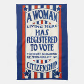  steun voor de stemrechten van vrouwen theedoek (Verticaal)