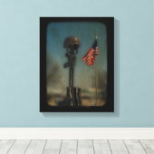 Steun voor de troepenmacht canvas afdruk (Insitu (Houten vloer))