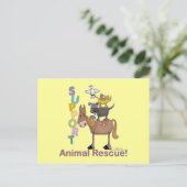 Steun voor dierenredding briefkaart (Staand voorkant)