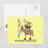 Steun voor dierenredding briefkaart (Voorkant / Achterkant)