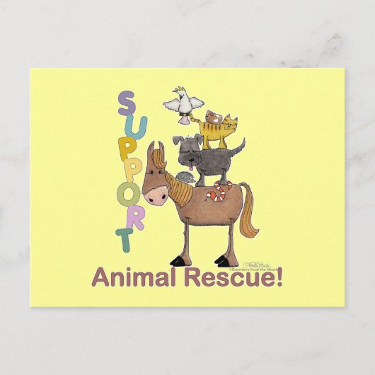 Steun voor dierenredding briefkaart (Voorkant)