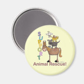 Steun voor dierenredding magneet (Voorkant / Achterkant)