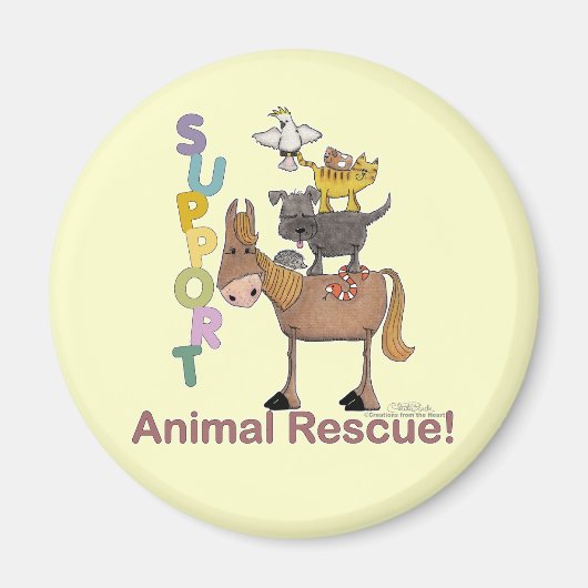 Steun voor dierenredding magneet (Voorkant)