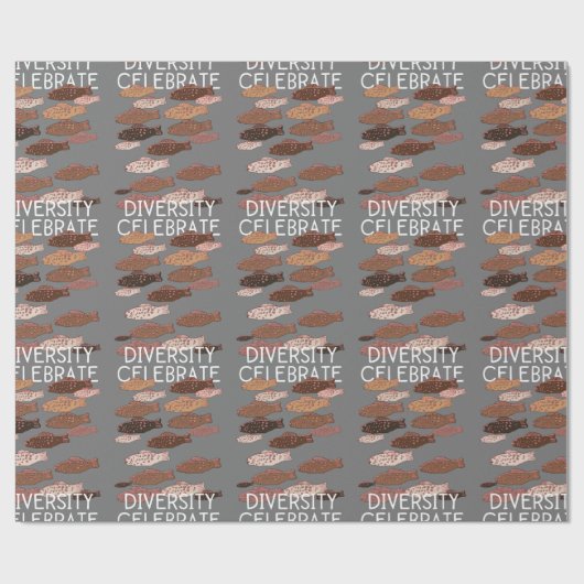 Steun voor Diversiteit tegen racisme vieren Cadeaupapier (Vlak)